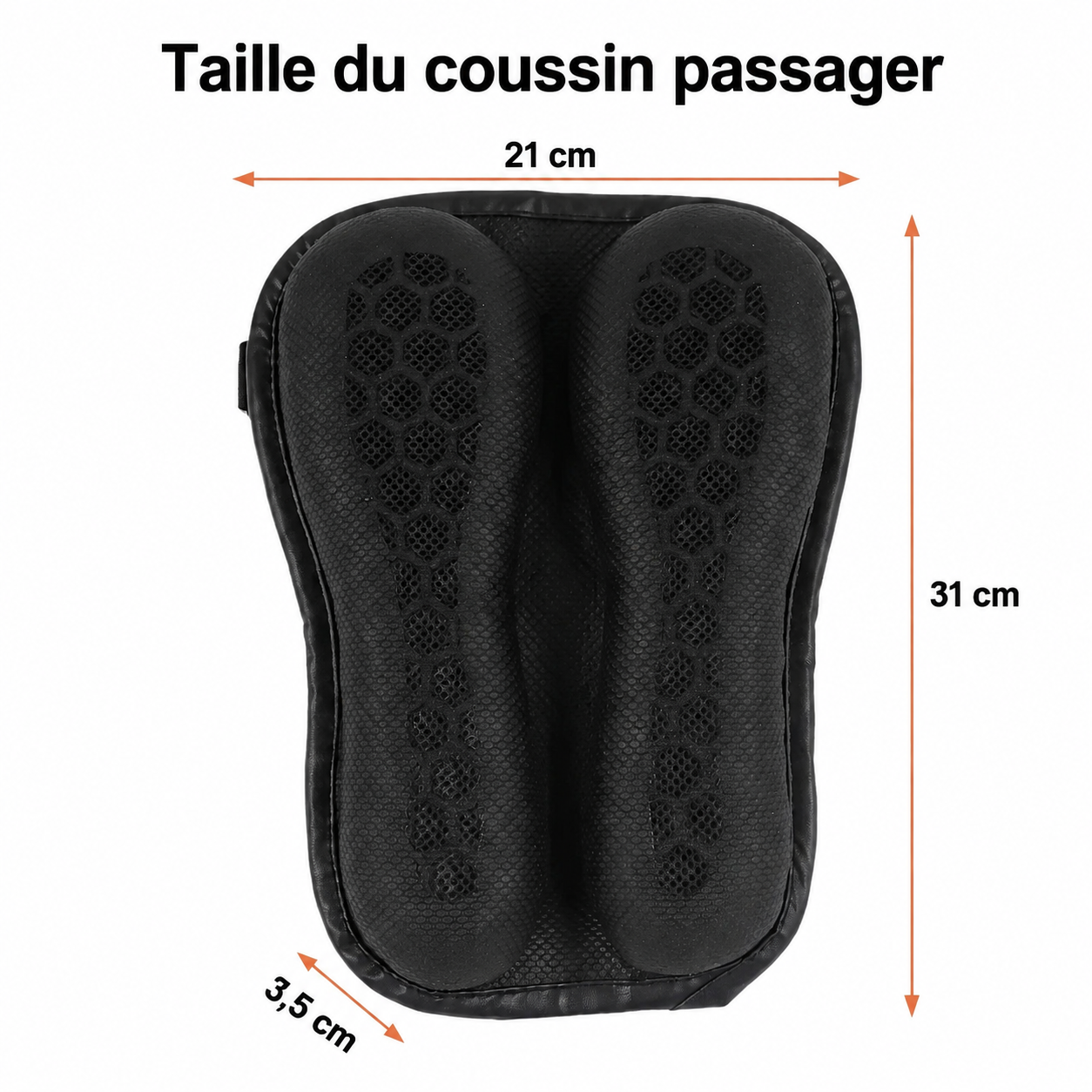 Caldea Gel Rider — Coussin de selle moto confort longue distance