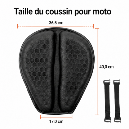 Caldea Gel Rider — Coussin de selle moto confort longue distance