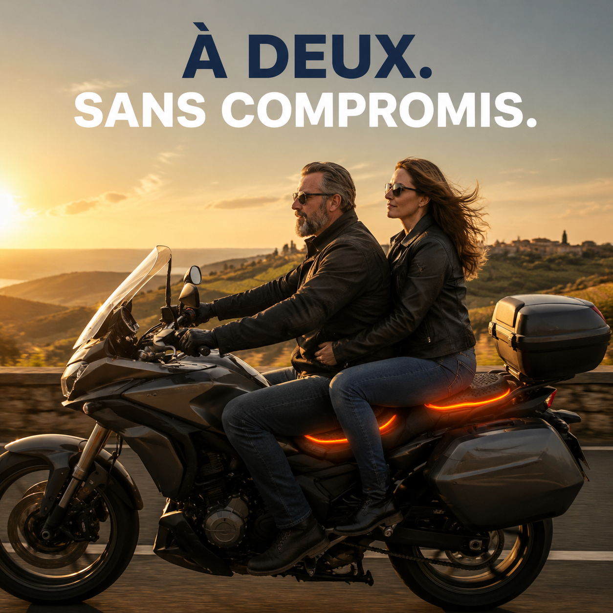 Caldea Gel Rider — Coussin de selle moto confort longue distance